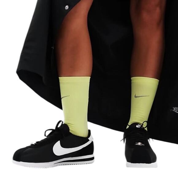 Nike Cortez Textile Black White Sneakers Women’s 7.5 Running Heritage Shoe NEW - Picture 6 of 14